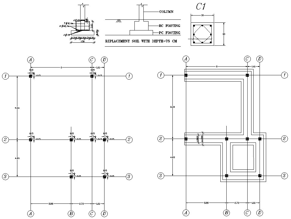 2D DWG Drawing AutoCAD File Shows The Details Of The Reinforcement ...