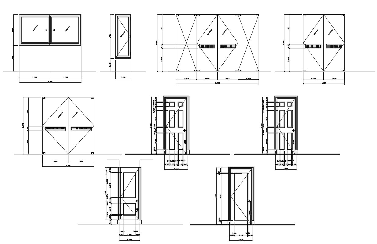 D Door Design In Autocad Cadbull