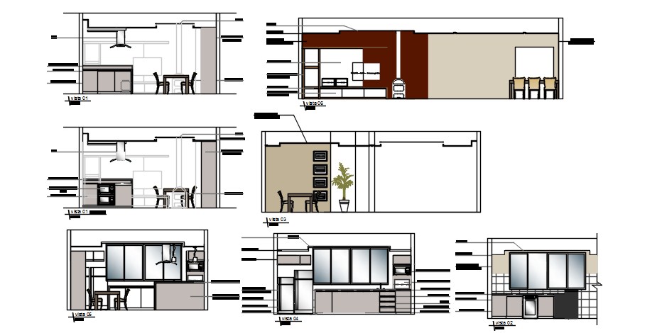 Kitchen Elevation in AutoCAD file Cadbull