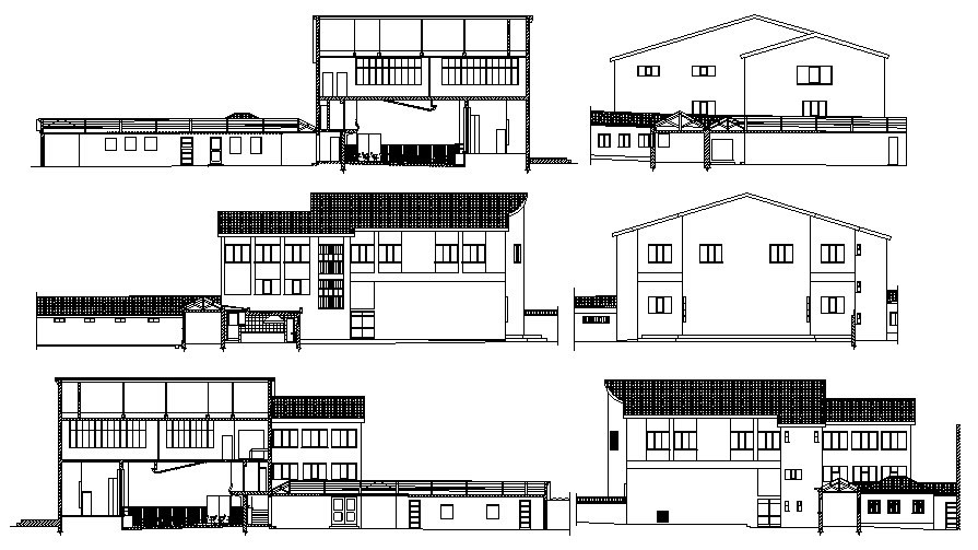 Architecture 2d Elevation Drawing