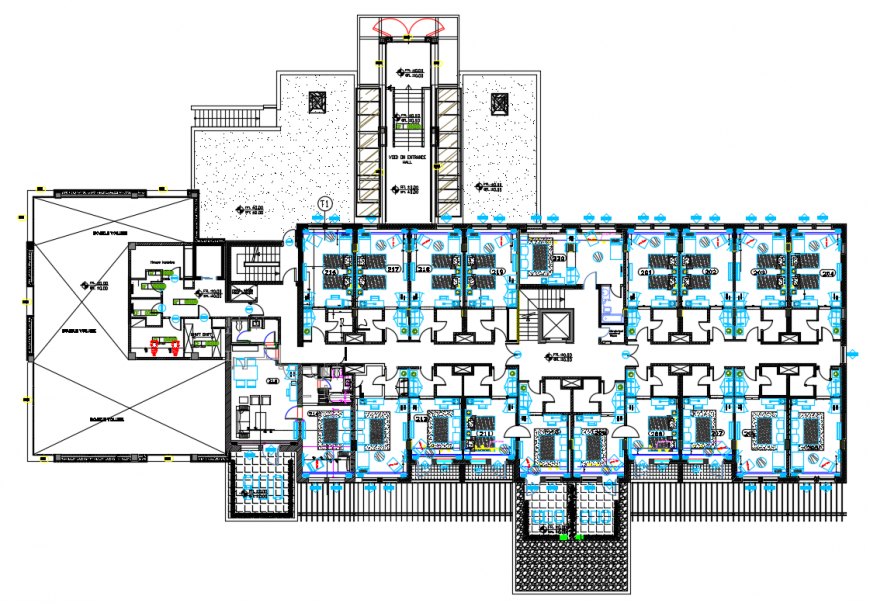 2d cad drawing of first-floor plan autocad software - Cadbull