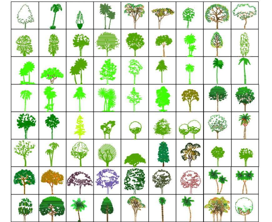 2d Herbs And Shrubs Cad Drawing Cadbull