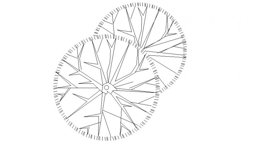 2D top view of trees block unit autocad file - Cadbull