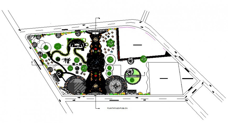 2d view layout plan of garden CAD block autocad file - Cadbull on Garden Cad
 id=53855