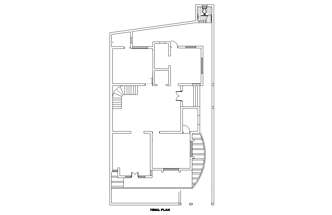 3 Bhk House Floor Plan Cad Drawing Free Download Cadbull