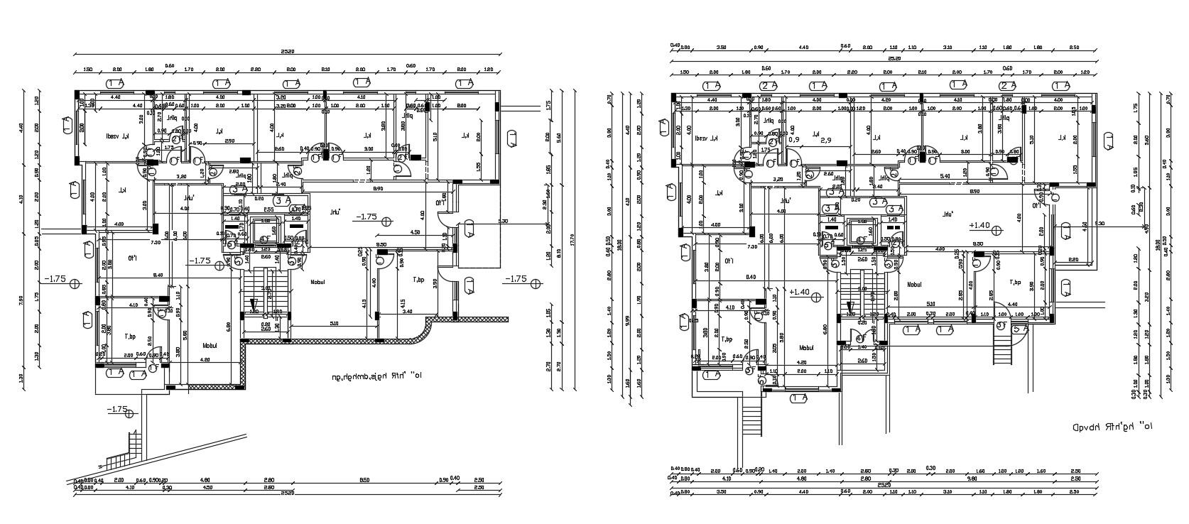 3 Bedroom Floor Plan With Dimensions Dwg File Cadbull