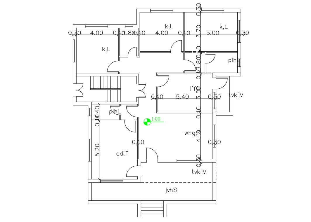 3 Bedroom House Plan AutoCAD Drawing DWG - Cadbull