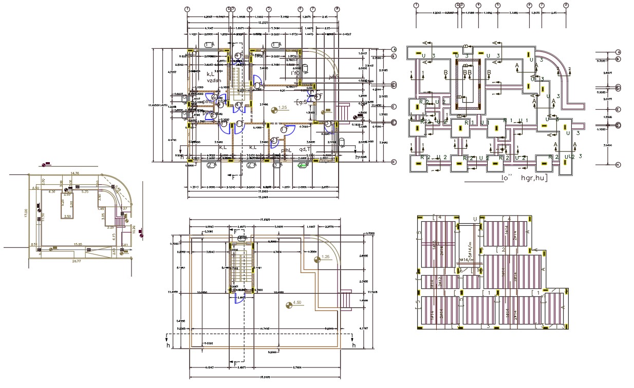 36' X 50' House Plan DWG File (120 square yards) - Cadbull