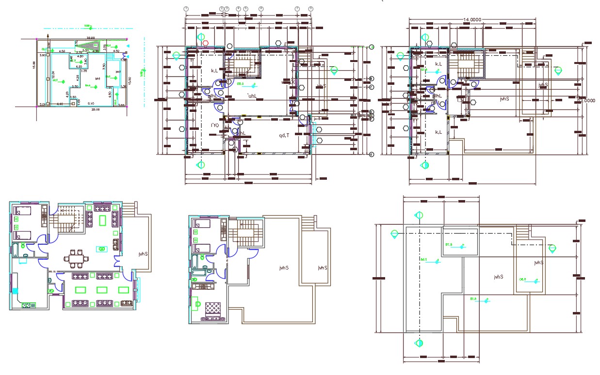 3 Bhk Car Parking House Flooring Layout Plan Drawing Dwg File Cadbull Images And Photos Finder 0367