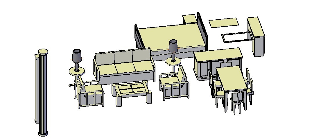 Мебель для autocad 3d