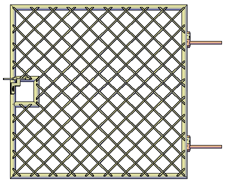 3d Metal Door Main Gate Design Drawing Cadbull