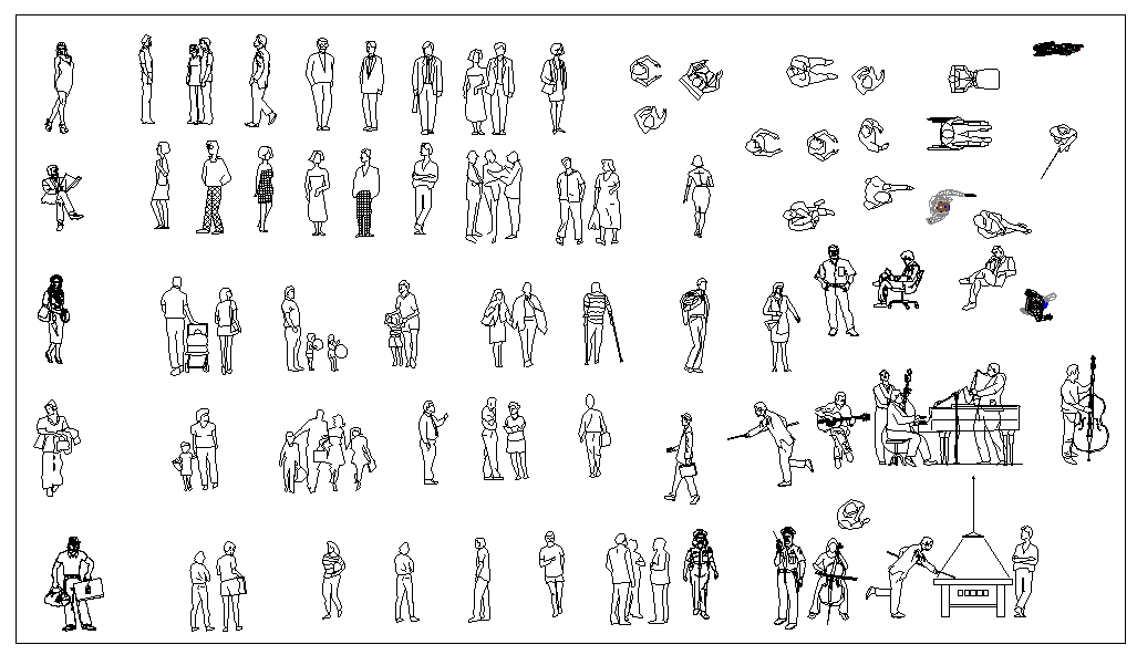 Human Cad Block Design - Cadbull