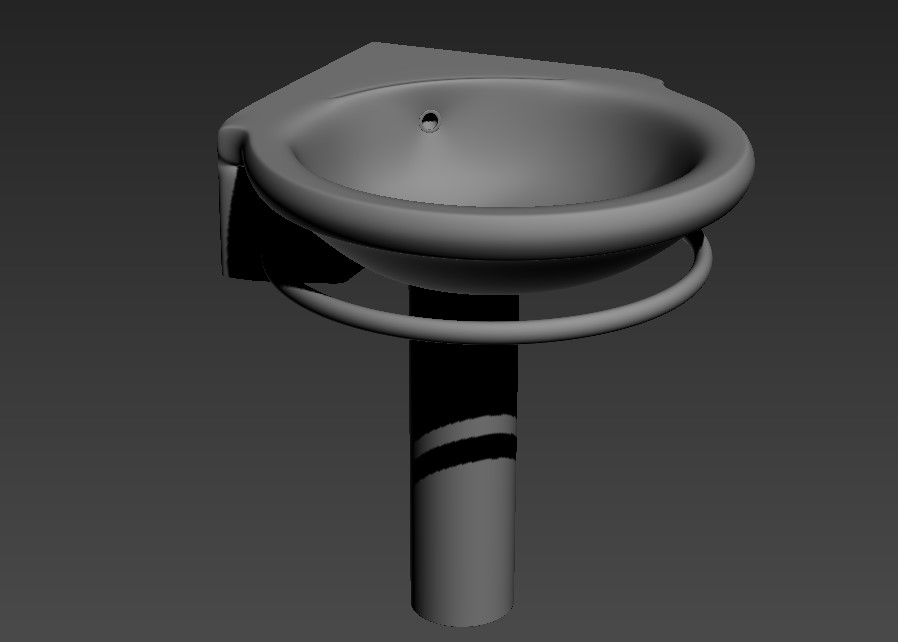 3d Corner Wash Basin Max File Cadbull