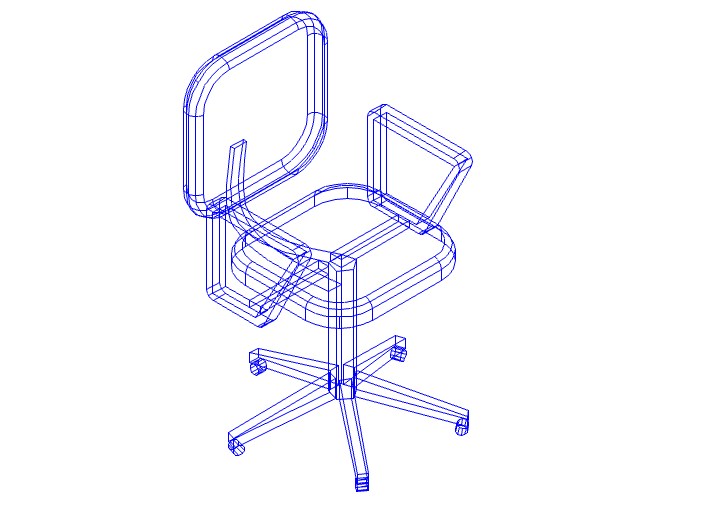 3d chair cad drawing - Cadbull