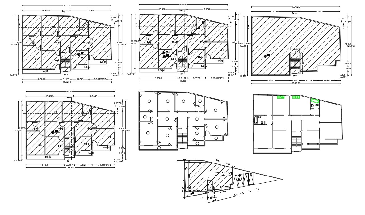 40 By 62 Feet Apartment 2 BHK House Plan AutoCAD File  