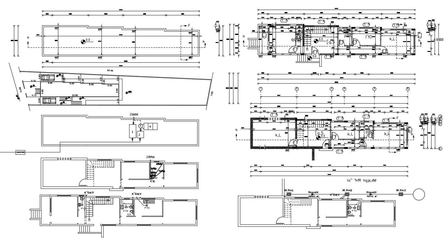 4 Bedroom House Ground Floor First Floor Plan Design - Cadbull