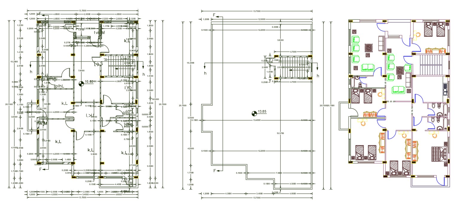 5 Bhk House Plan Design Dwg File Cadbull Images And Photos Finder