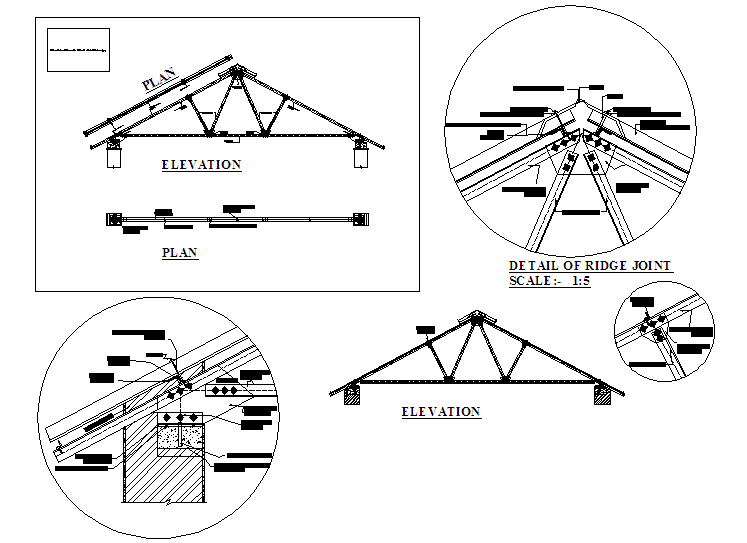 Structure Truss Detail - Cadbull