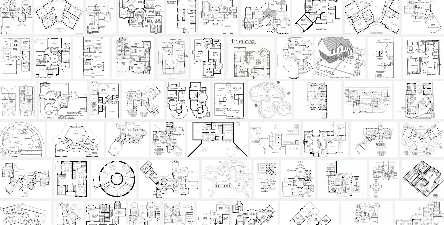 1001 Modern  house  floor plan  autocad  files  Cadbull