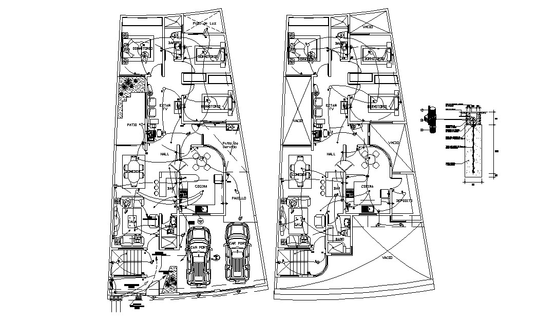 Apartment Electrical layout Design Plan - Cadbull