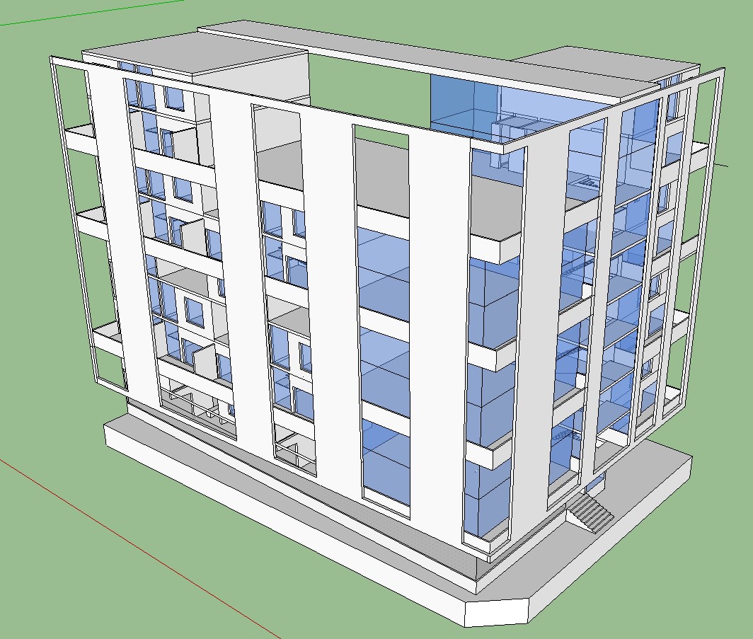 Download Apartment Layout SKP File - Cadbull