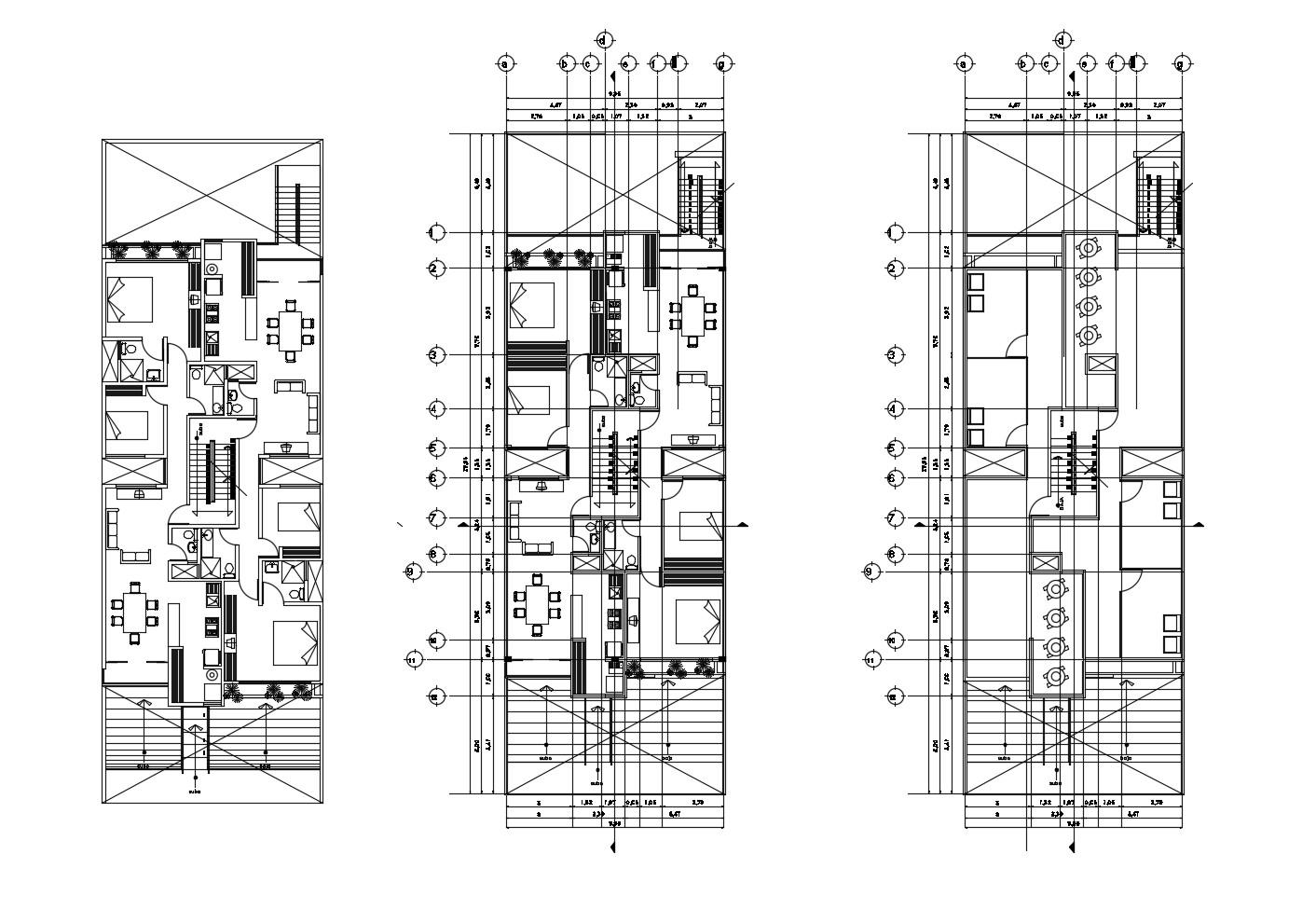 Apartment design with furniture details in dwg file - Cadbull