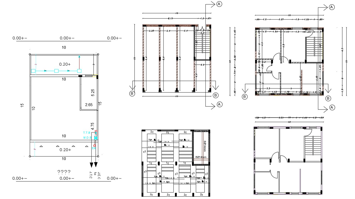 Apartment Ground Floor Shop And Residency Plan DWG File - Cadbull