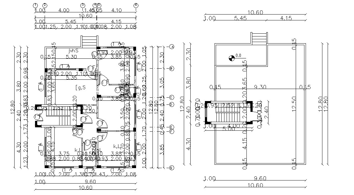 Architectural Bungalow Plan With Working Drawing CAD File - Cadbull