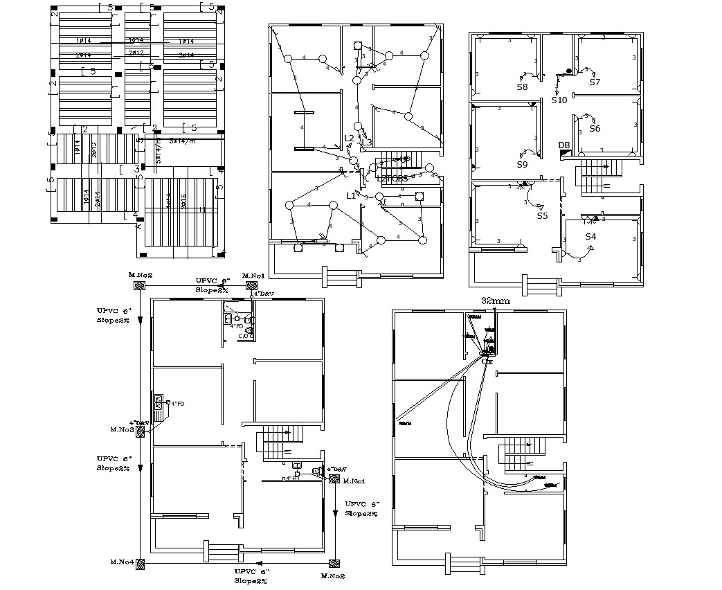 Architecture Building Electrical Slab Reinforcement Design - Cadbull