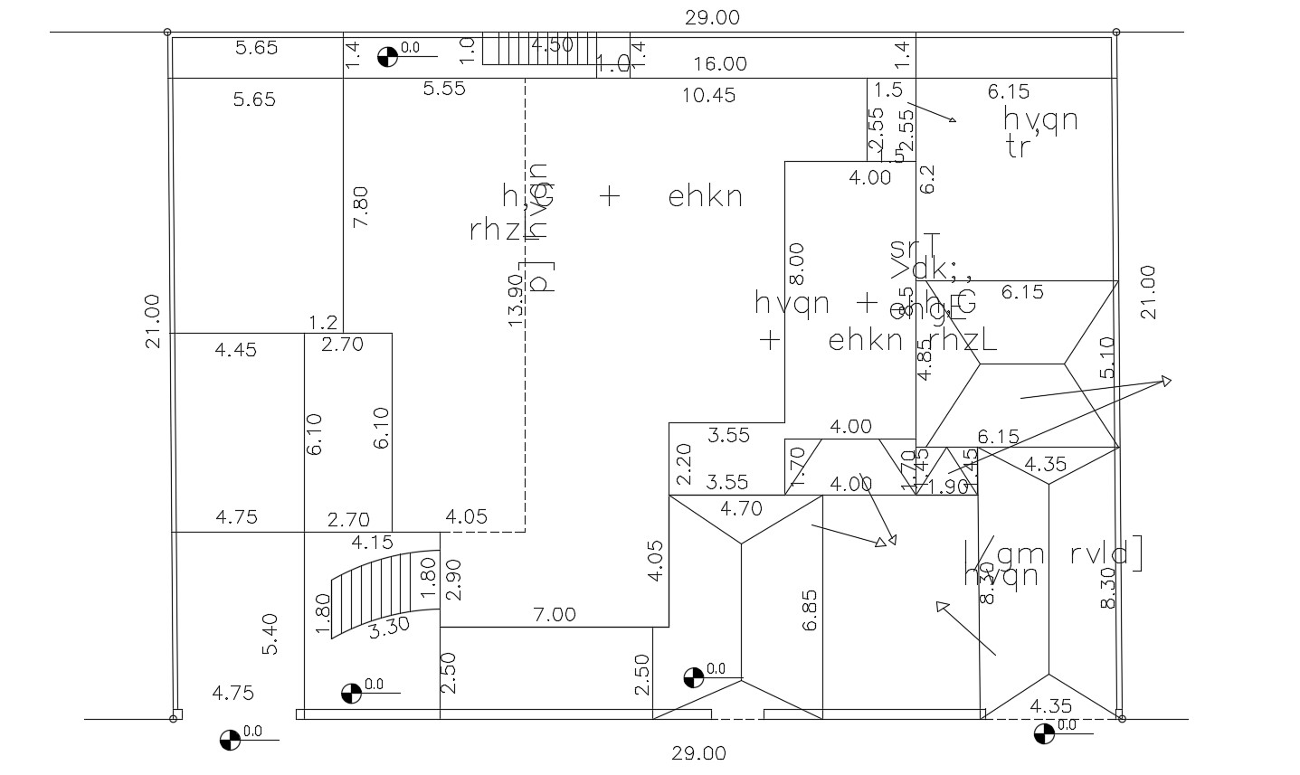 Architecture Building Top View Plan And Dimension CAD File - Cadbull