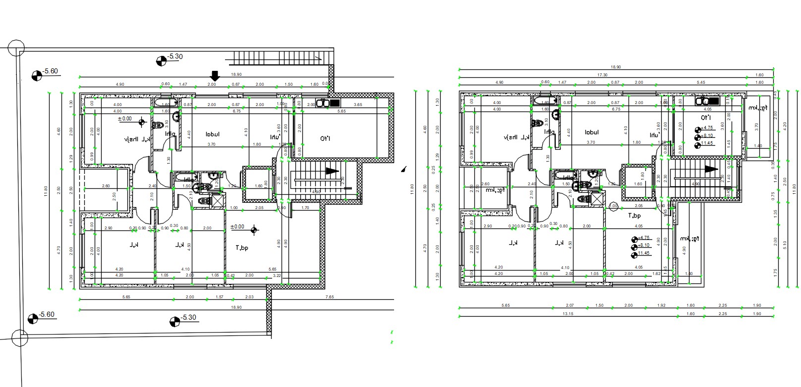 Architecture House Floor Plan With Dimension Cadbull