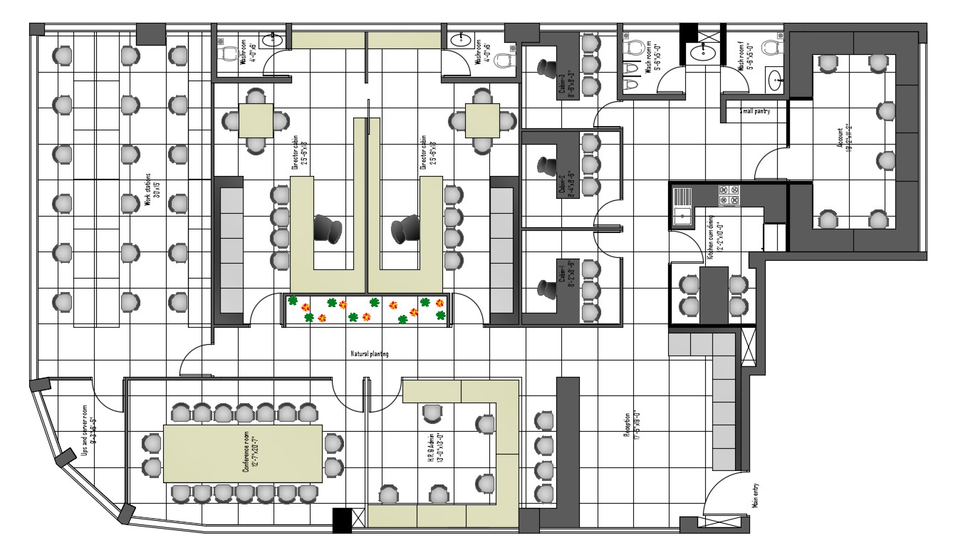 Dwg план офиса