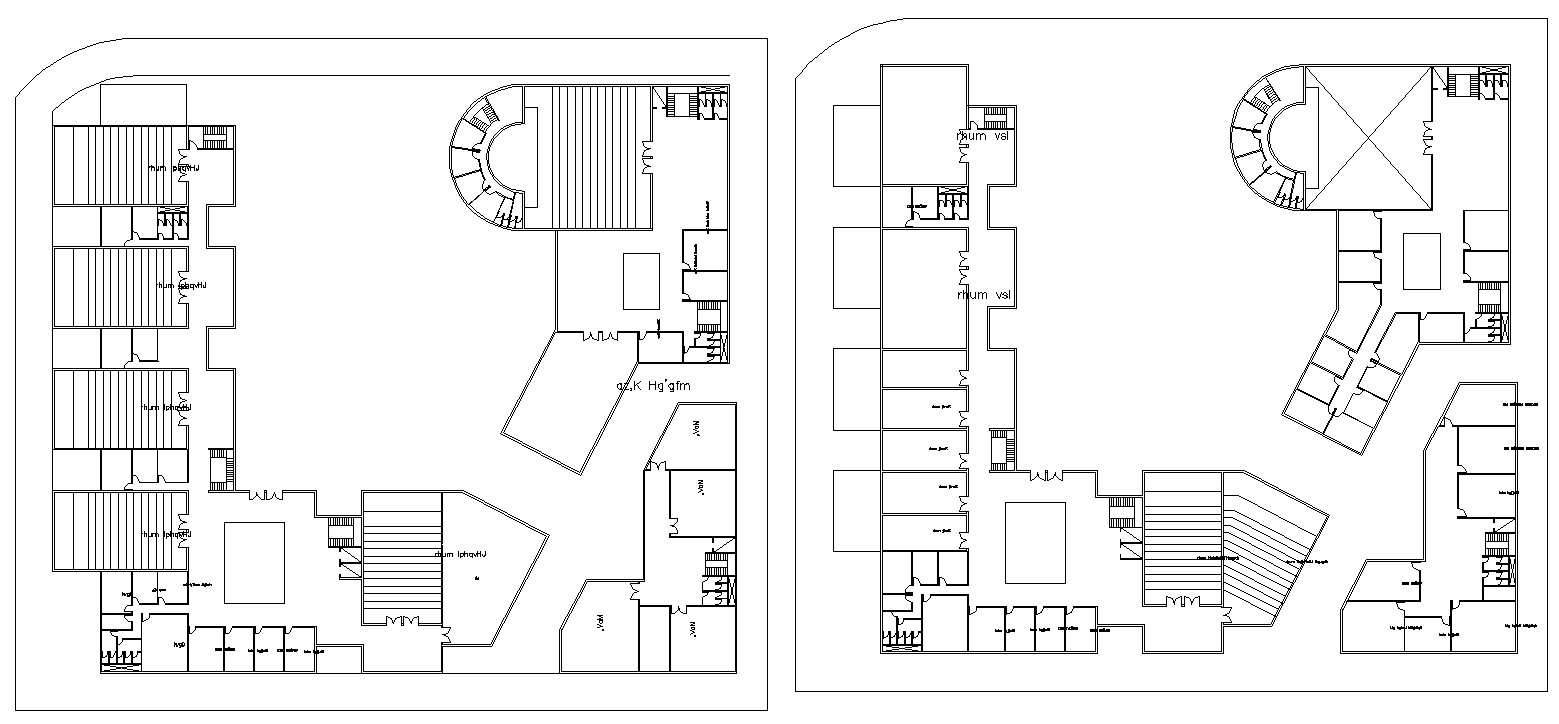 Architecture College Master Plan Design Autocad File Cadbull