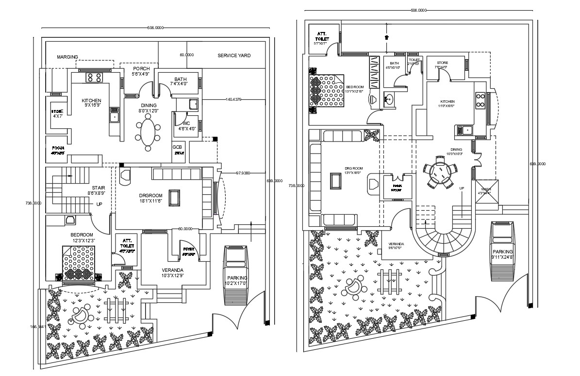 modern house design with car parking