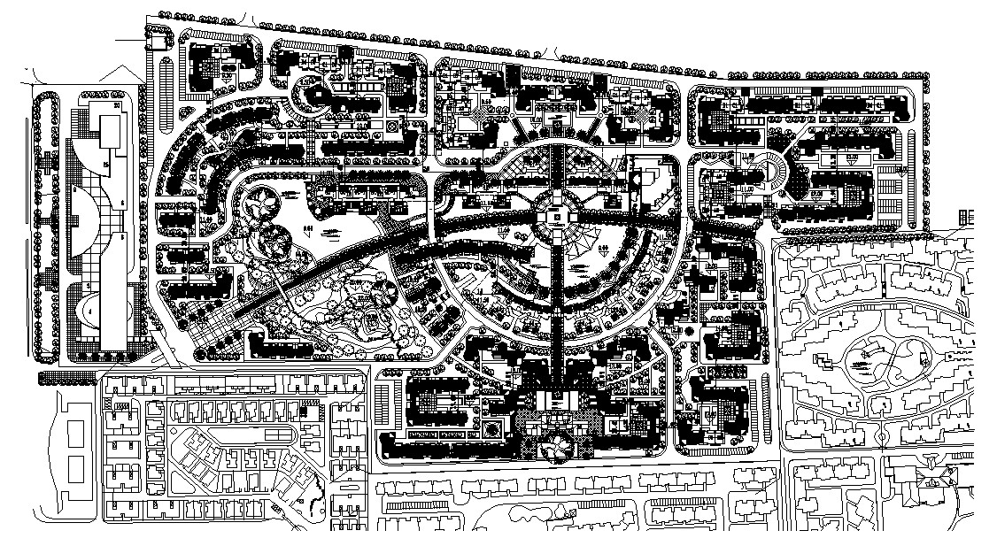 Area Design Master Plan AutoCAD Drawing - Cadbull