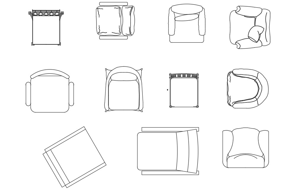 Arm Chair CAD Blocks Drawing Free Download DWG - Cadbull