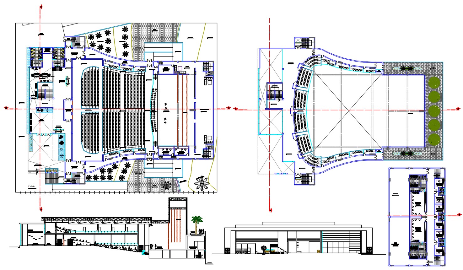 auditorium plan dimensions dwg file floor detail seating plans architecture cadbull ground description landscape choose board