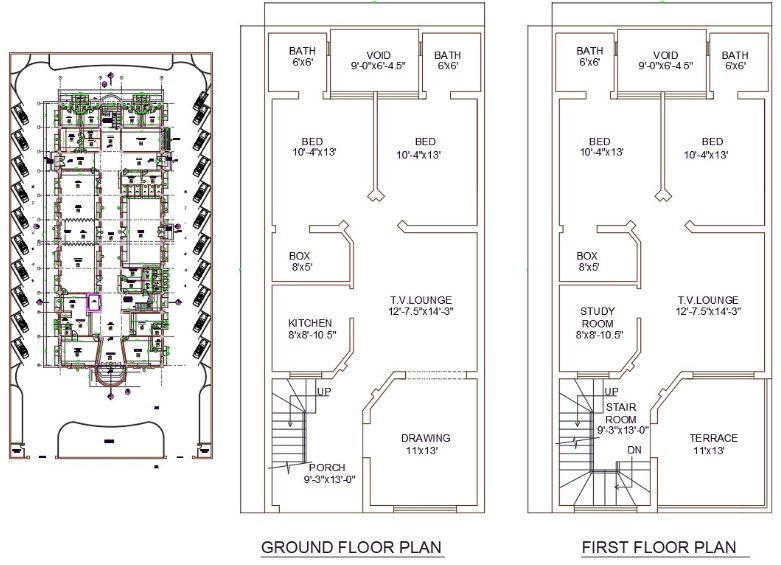 autocad-dwg-drawing-file-of-22-x50-double-bedroom-g-1-house-plan-download-the-autocad-drawing