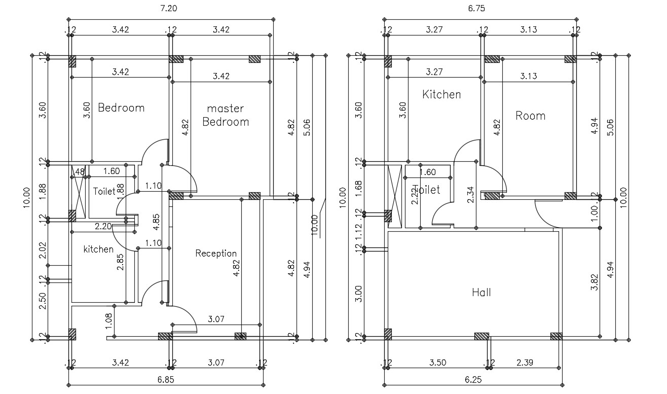 AutoCAD House  Plans  With Dimensions  Cadbull