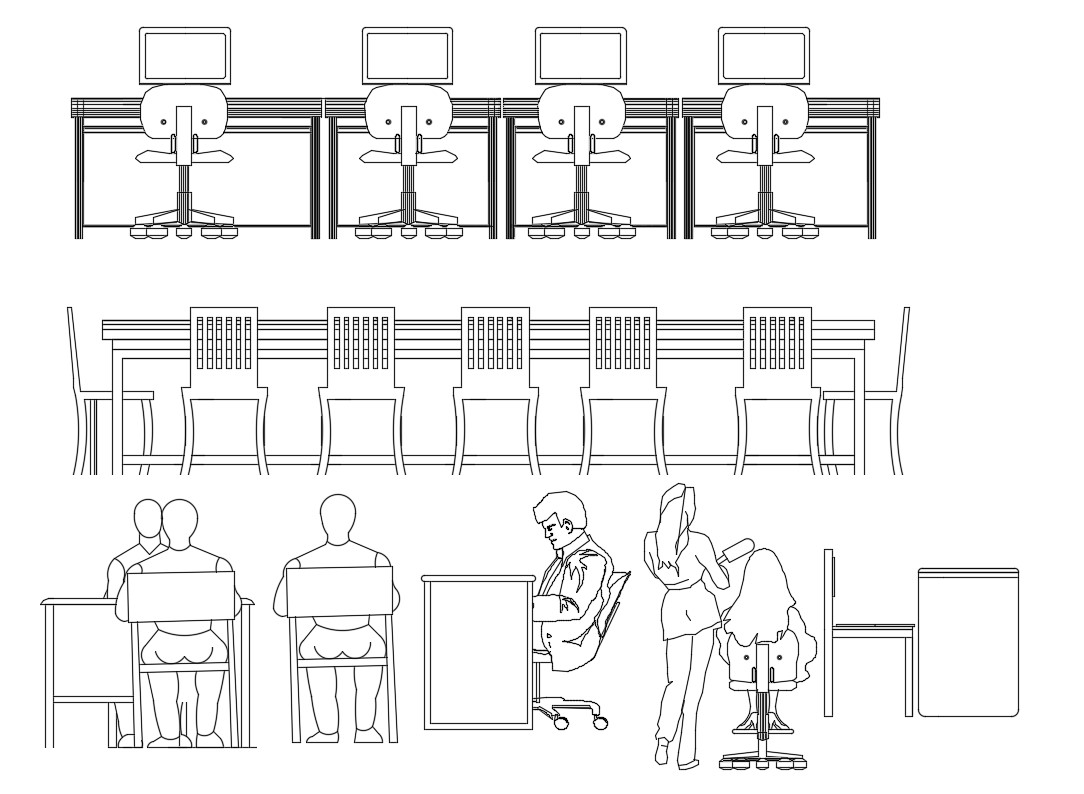 AutoCAD Office Furniture Blocks - Cadbull