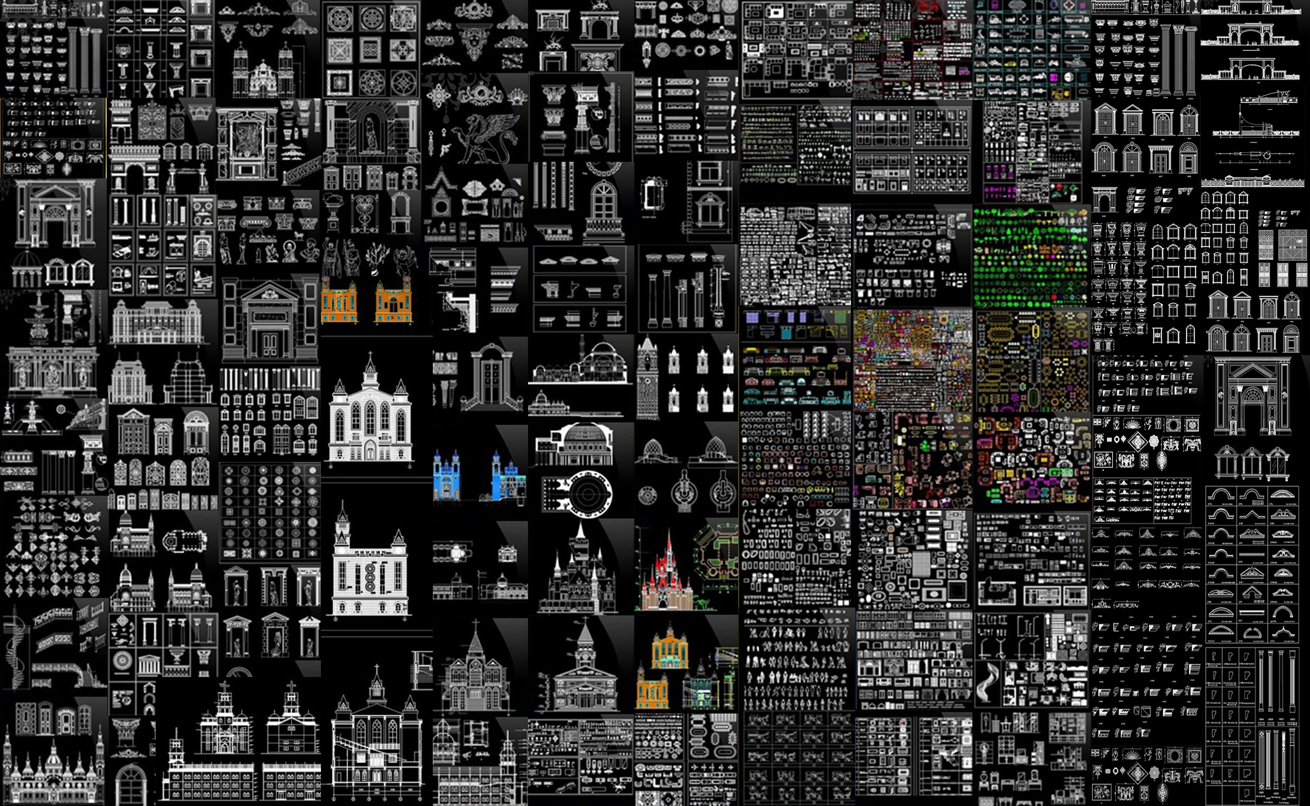 AutoCAD blocks and Architecture Interiors detail cad 