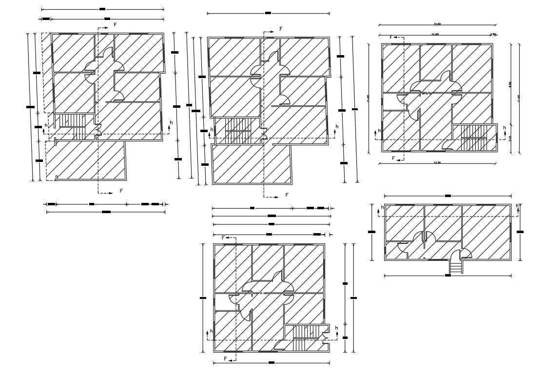 Autocad Architecture House Floor Plan Dwg File Cadbull