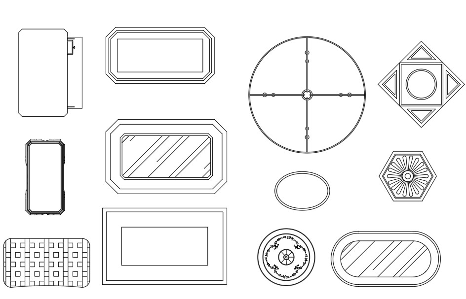 AutoCAD Central Table Free CAD Blocks Drawing DWG File - Cadbull