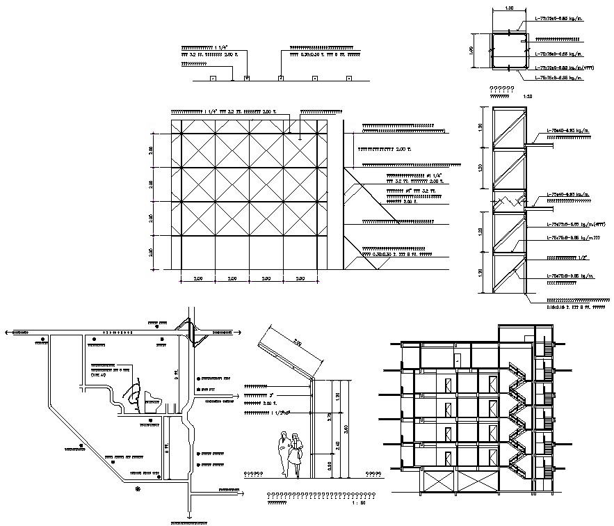 AutoCAD DWG Drawing 2D file shows the Details of the G+5 Apartment ...