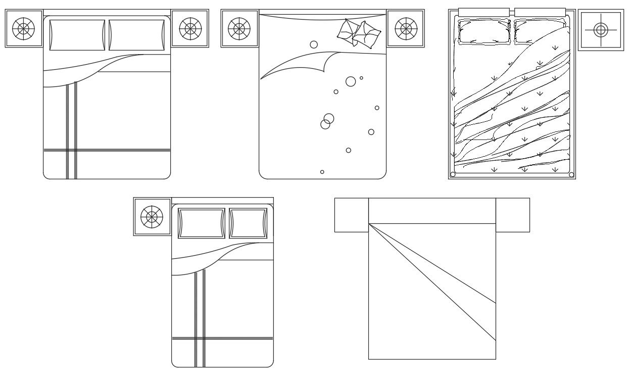 AutoCAD Furniture Double CAD Blocks Drawing - Cadbull