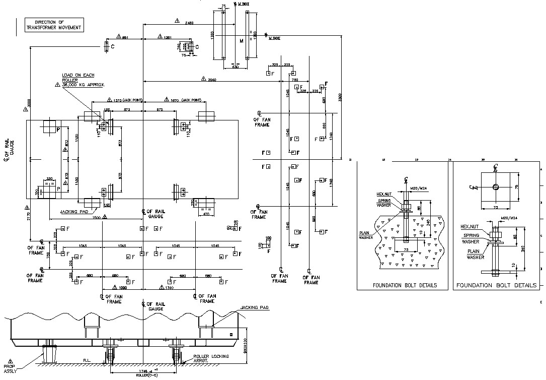 AutoCAD drawing files showing the foundation bolt details.Download the ...