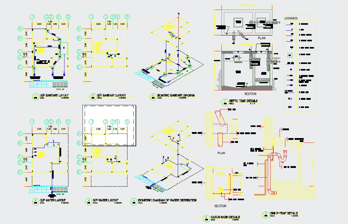 Sanitary layout plan in AutoCAD file - Cadbull