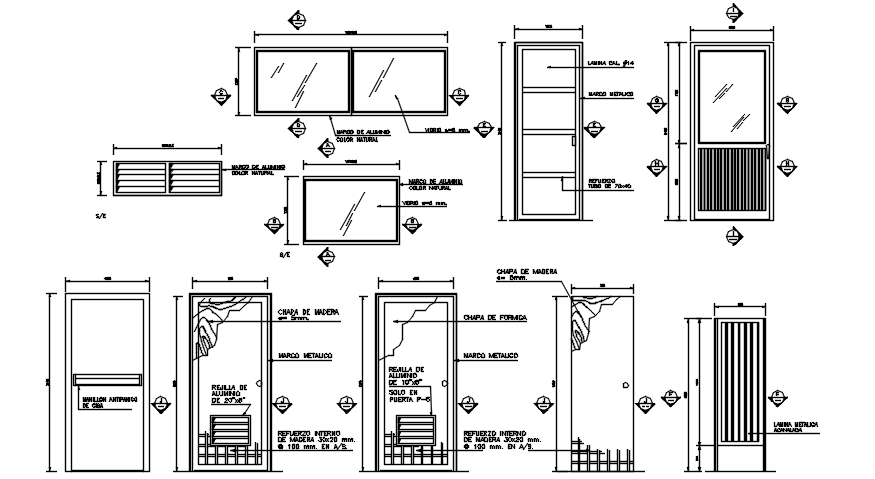 Autocad drawing of window detail - Cadbull