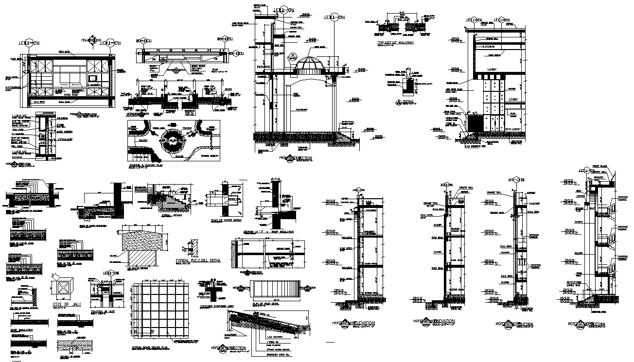 Autocad Drawing DWG File shows the full details of the construction ...