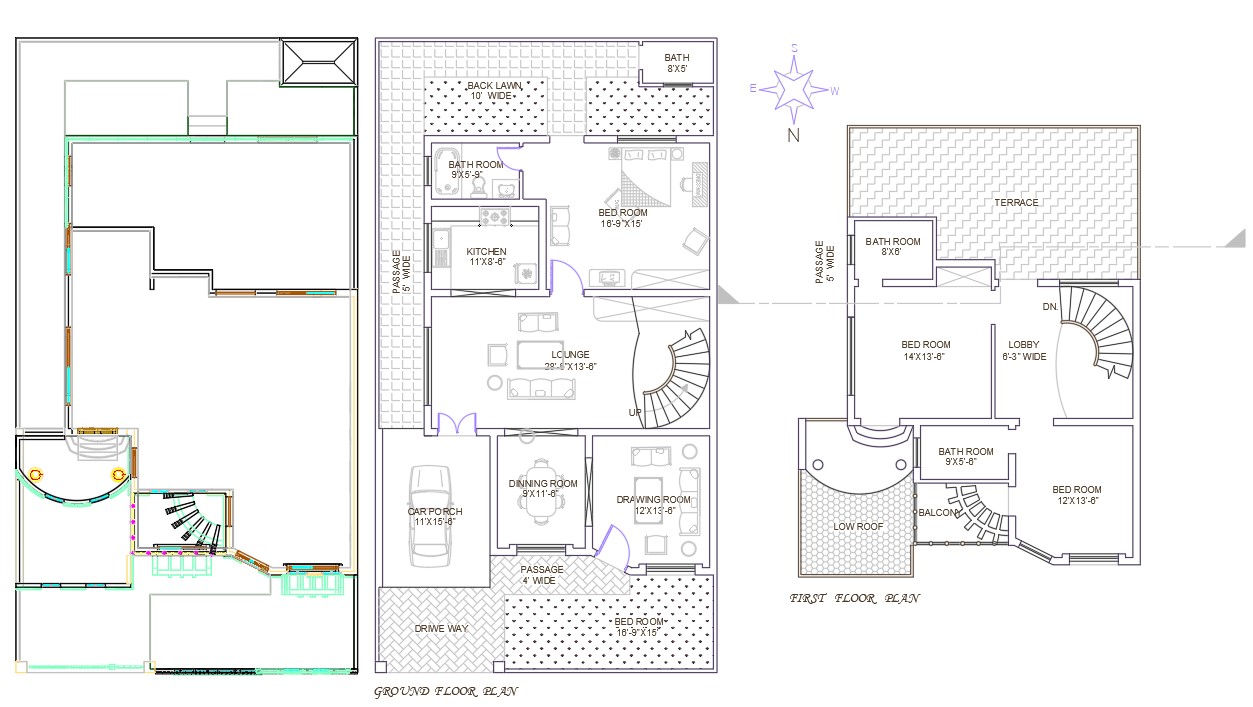  Autocad  Drawing file  showing G 1  House  plan  2D DWG file  
